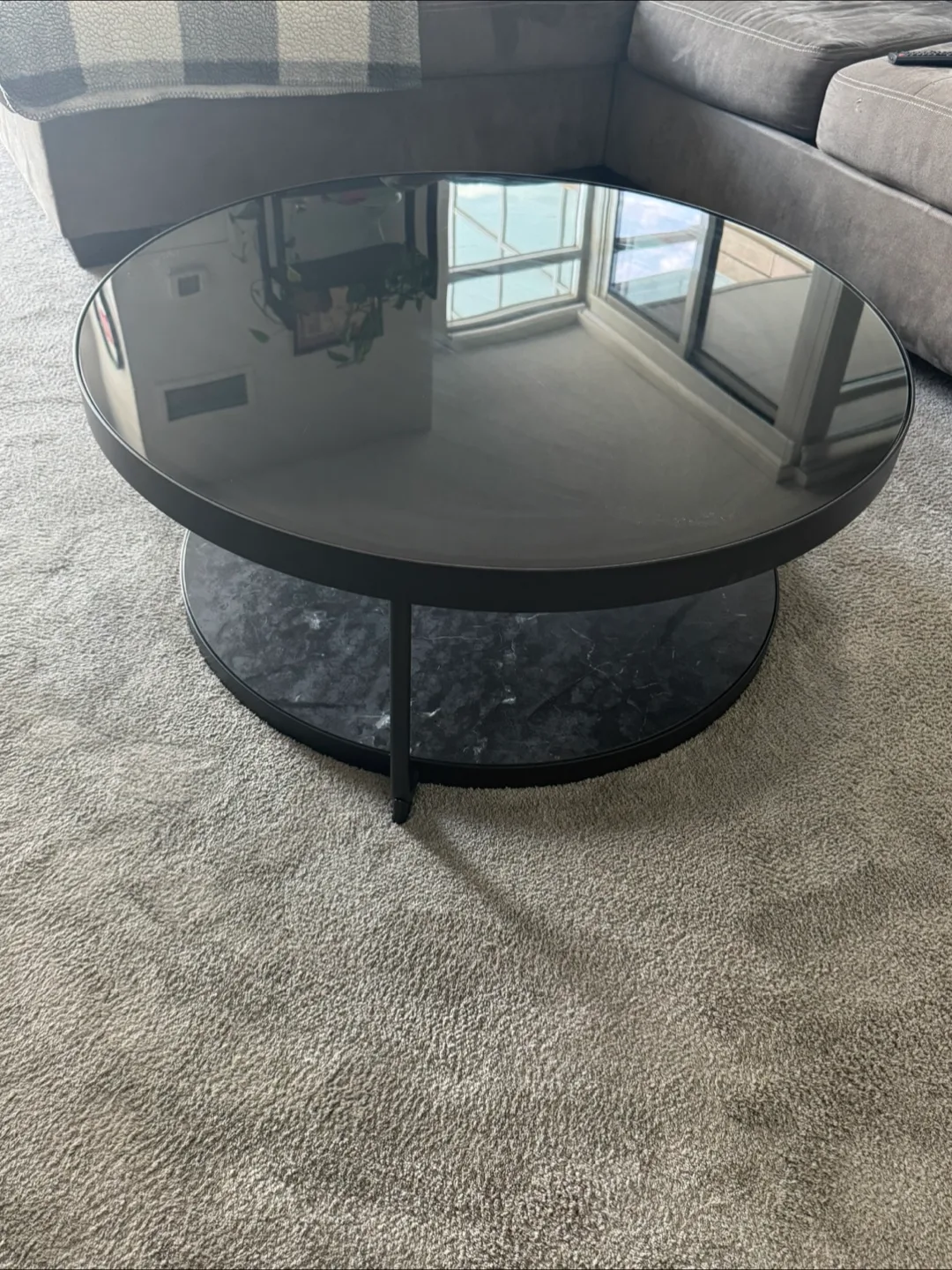 IKEA FRÖTORP Coffee Table - Anthracite Marble/Black thumbnail