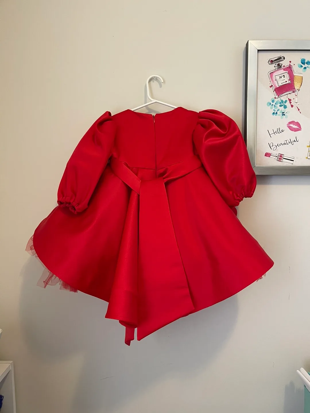 PRACTICALLY NEW: Red elegant Custom-Made size 2-4y image indicator(3)