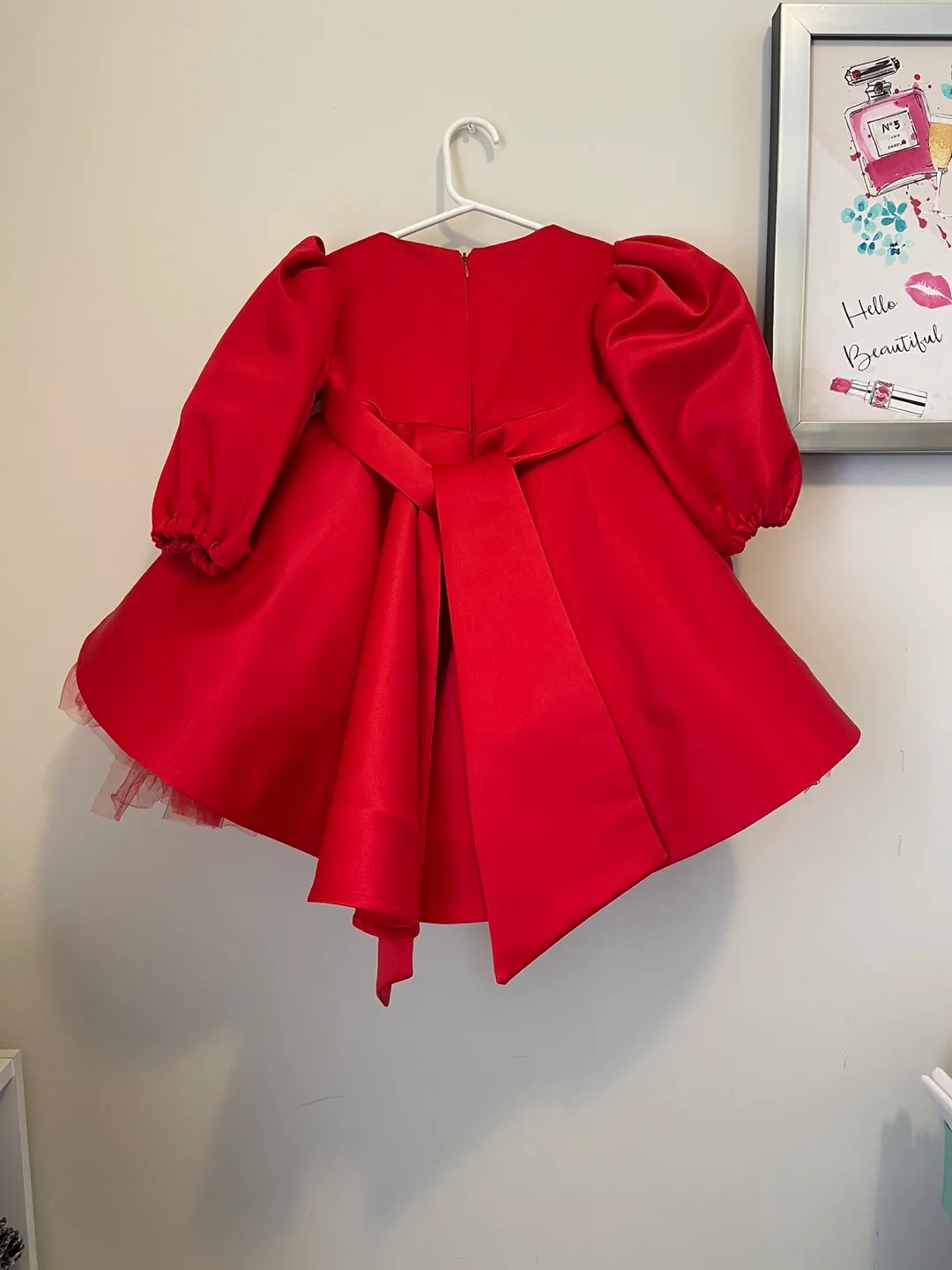 PRACTICALLY NEW: Red elegant Custom-Made size 2-4y image indicator(7)