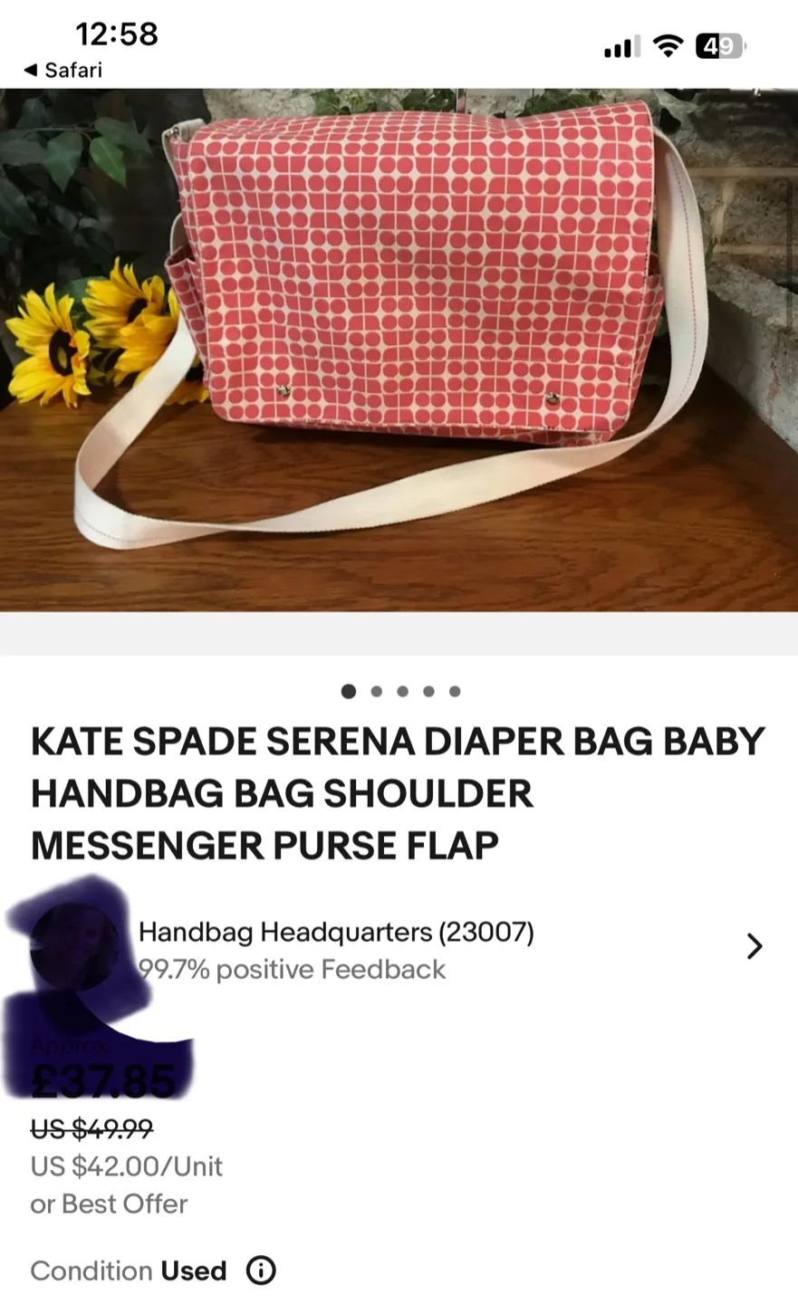 Kate Spade Black/White messenger bag image indicator(6)