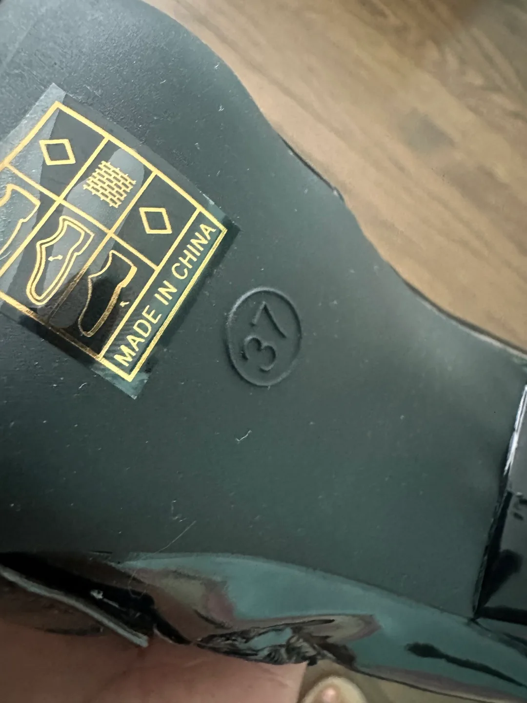 Black Patent Leather Thigh High Boots - Size 37 image indicator(3)