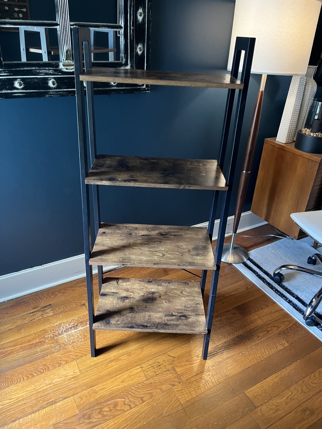 4-Tier Ladder Shelf - Rustic Brown - photo 4
