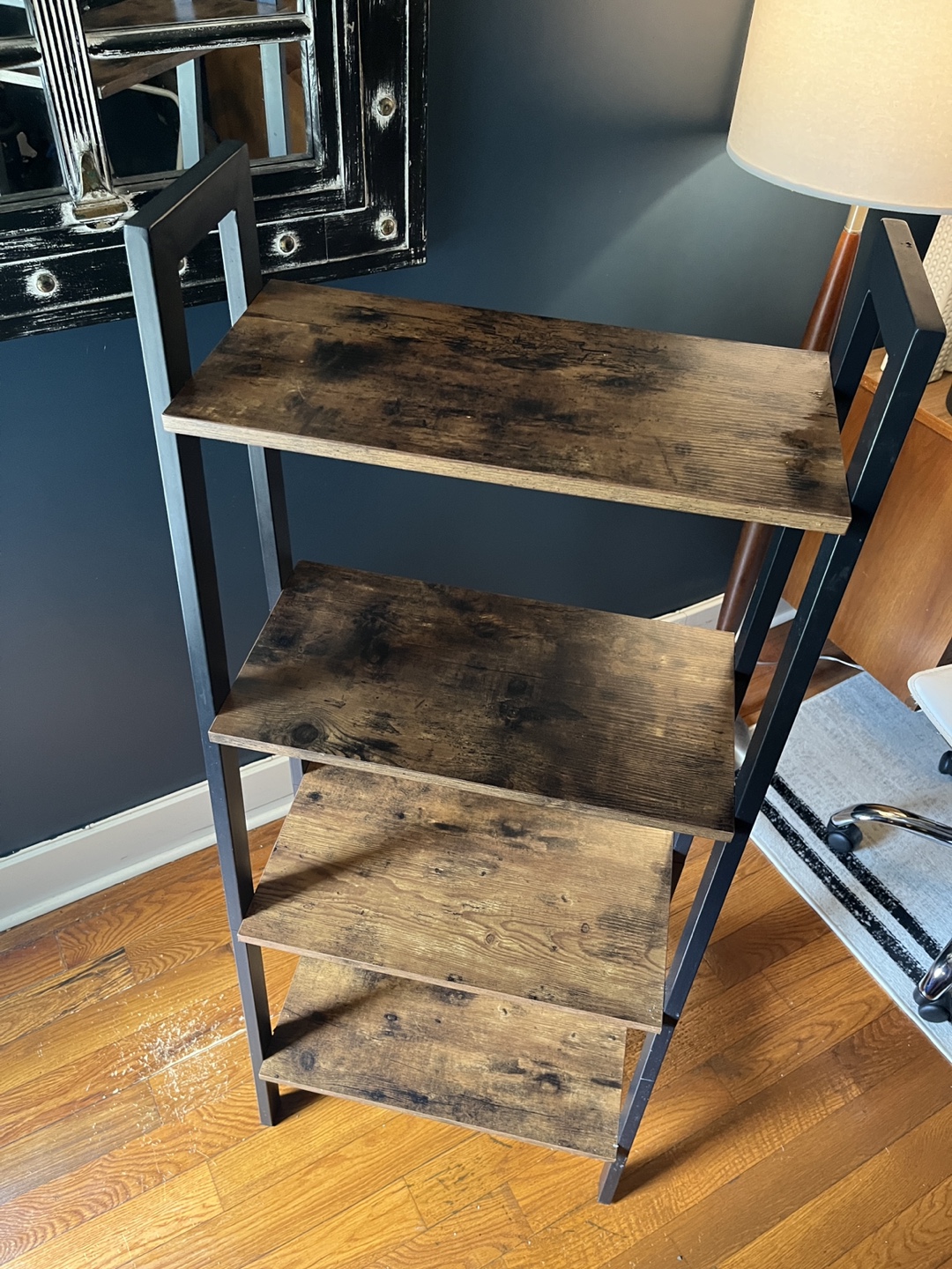4-Tier Ladder Shelf - Rustic Brown