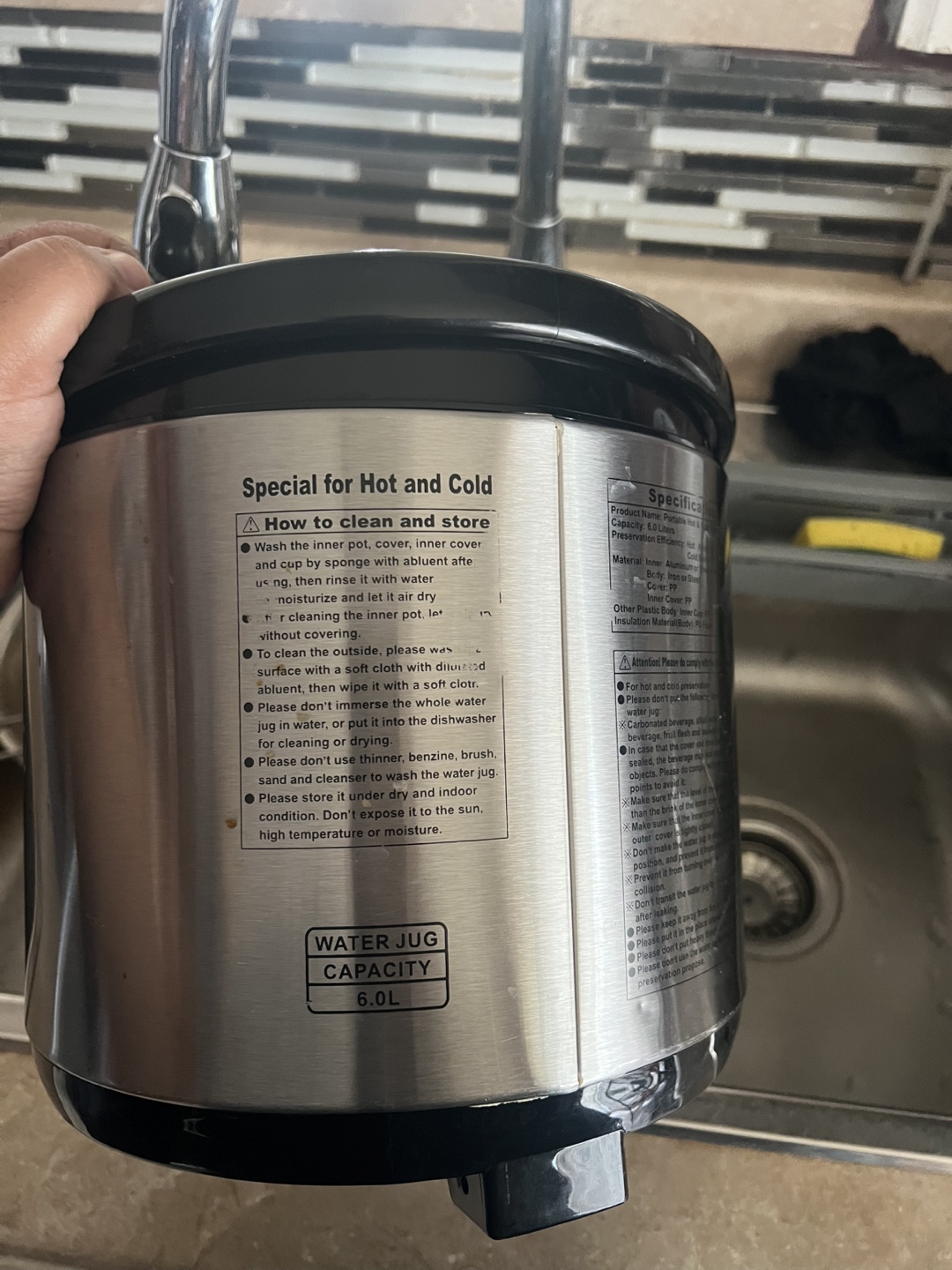 Cello Thunder Water Jug - 6.0L Capacity - photo 5