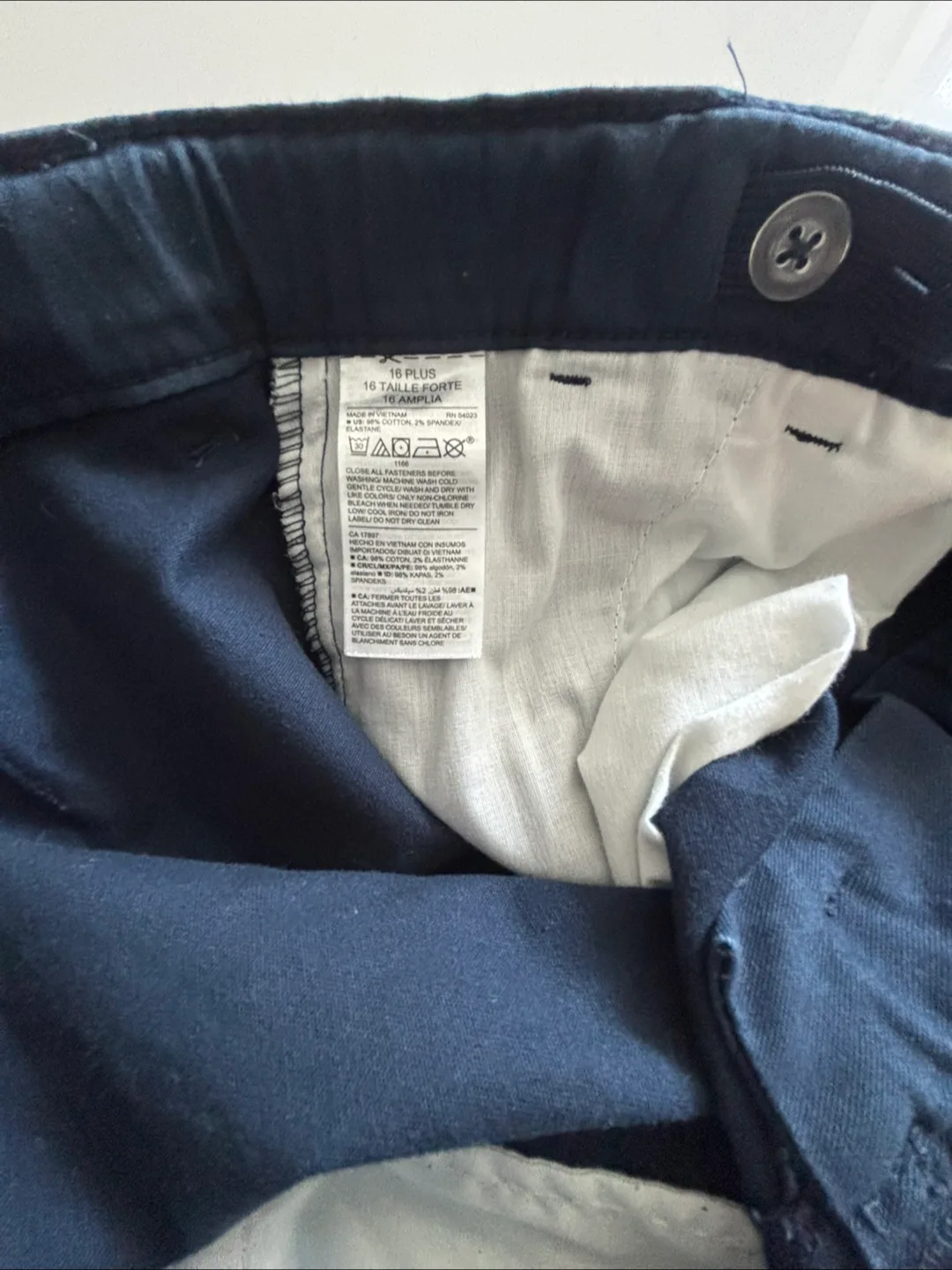 Boys Navy Blue Shorts - Size 16 Plus image indicator(4)