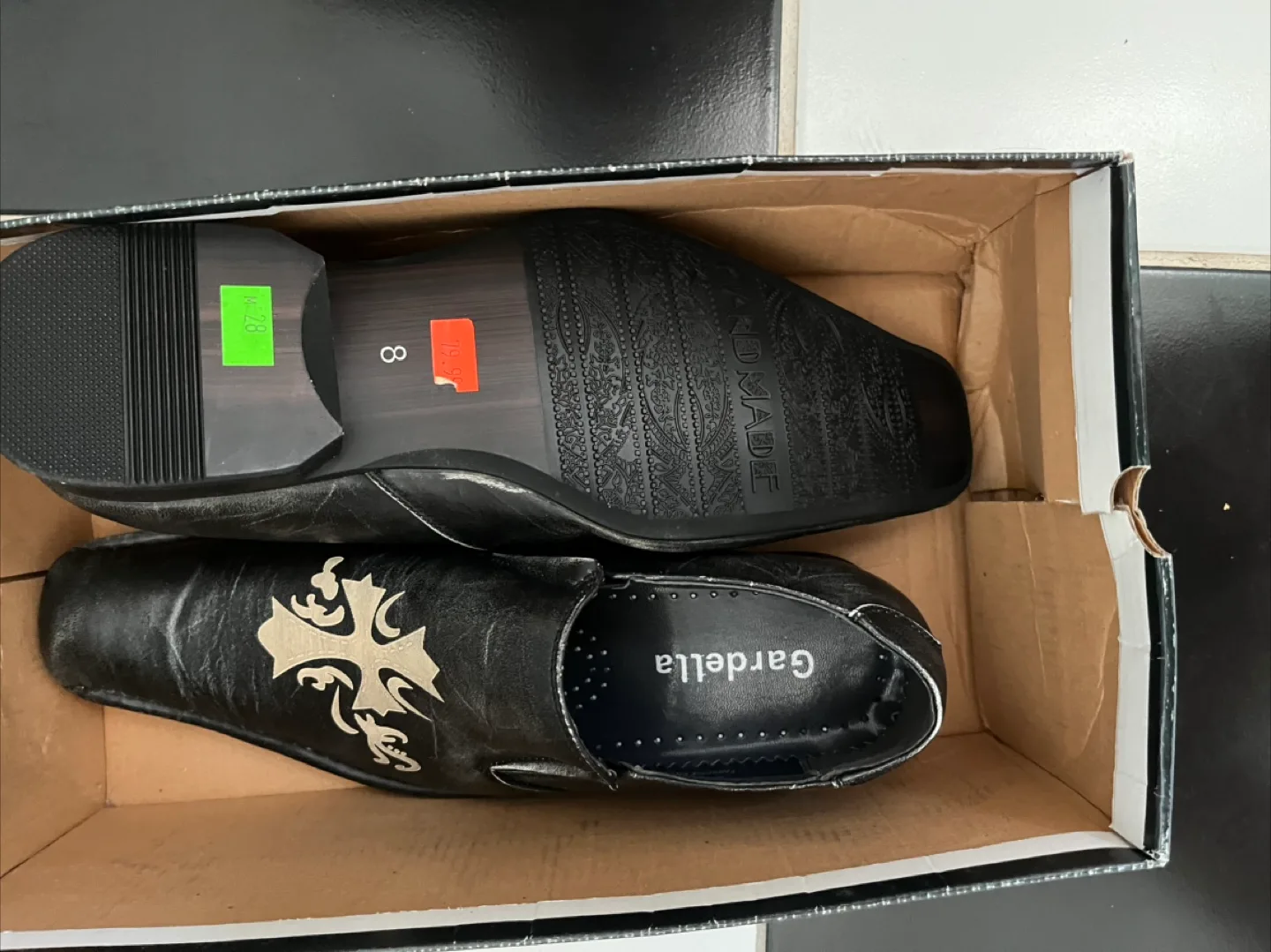 Gardella Black Leather Dress Shoes - Size 8 image indicator(3)