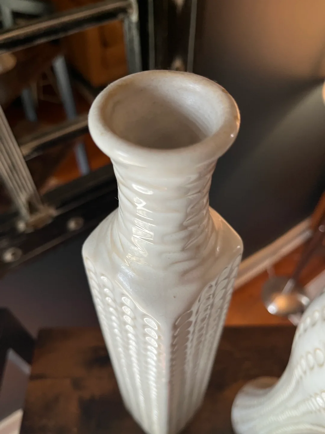 Decorative White Ceramic Vases - set of 2 image indicator(2)