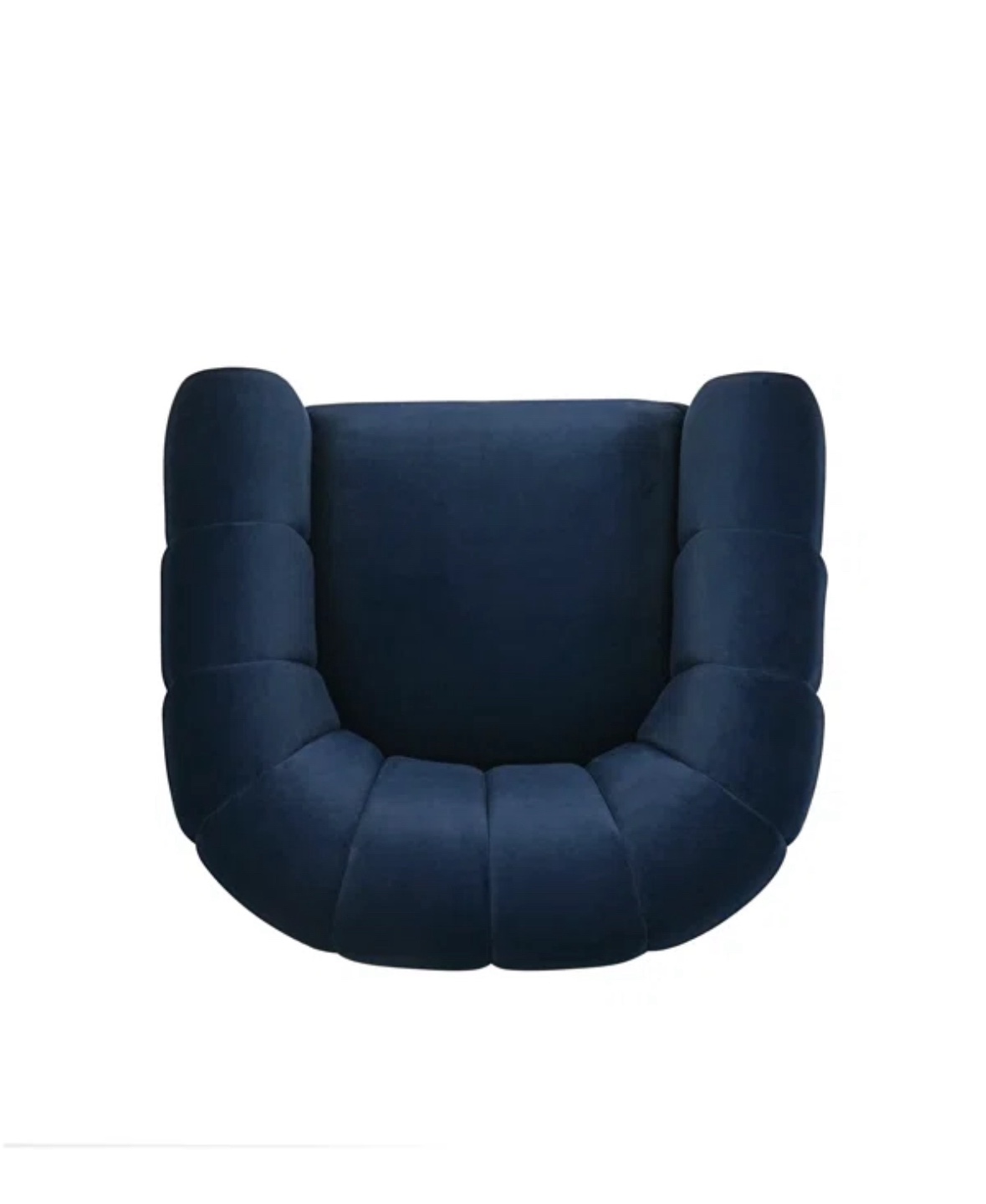 Navy Blue Swivel Barrel Accent Chair - photo 4