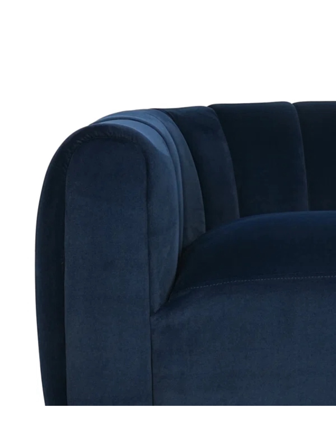 Navy Blue Swivel Barrel Accent Chair - photo 2