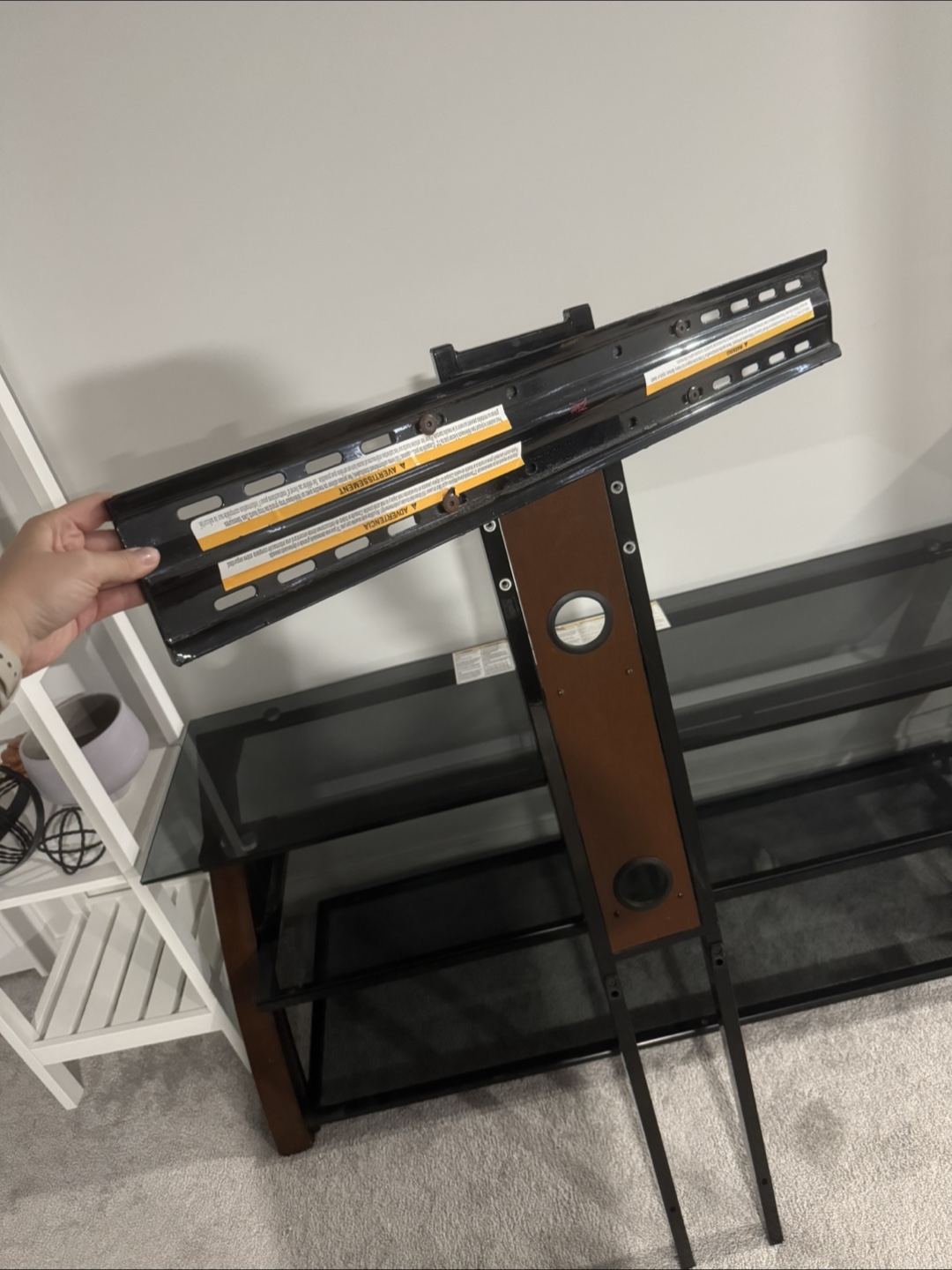 Glass TV Stand with Wall Mount - photo 3