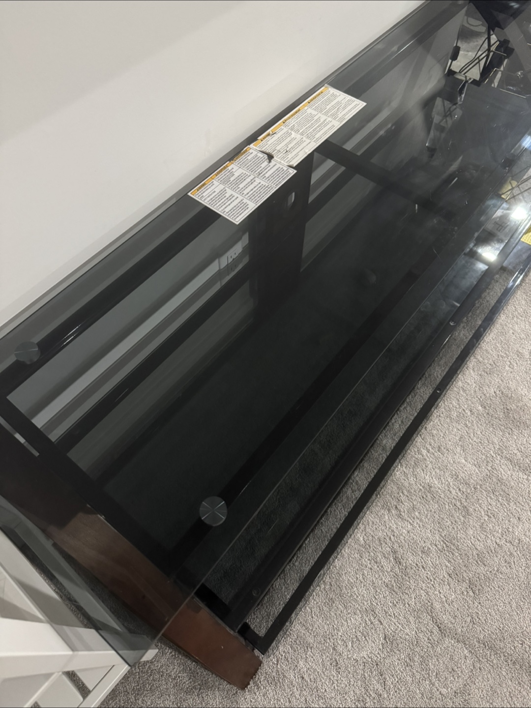 Glass TV Stand with Wall Mount - photo 2