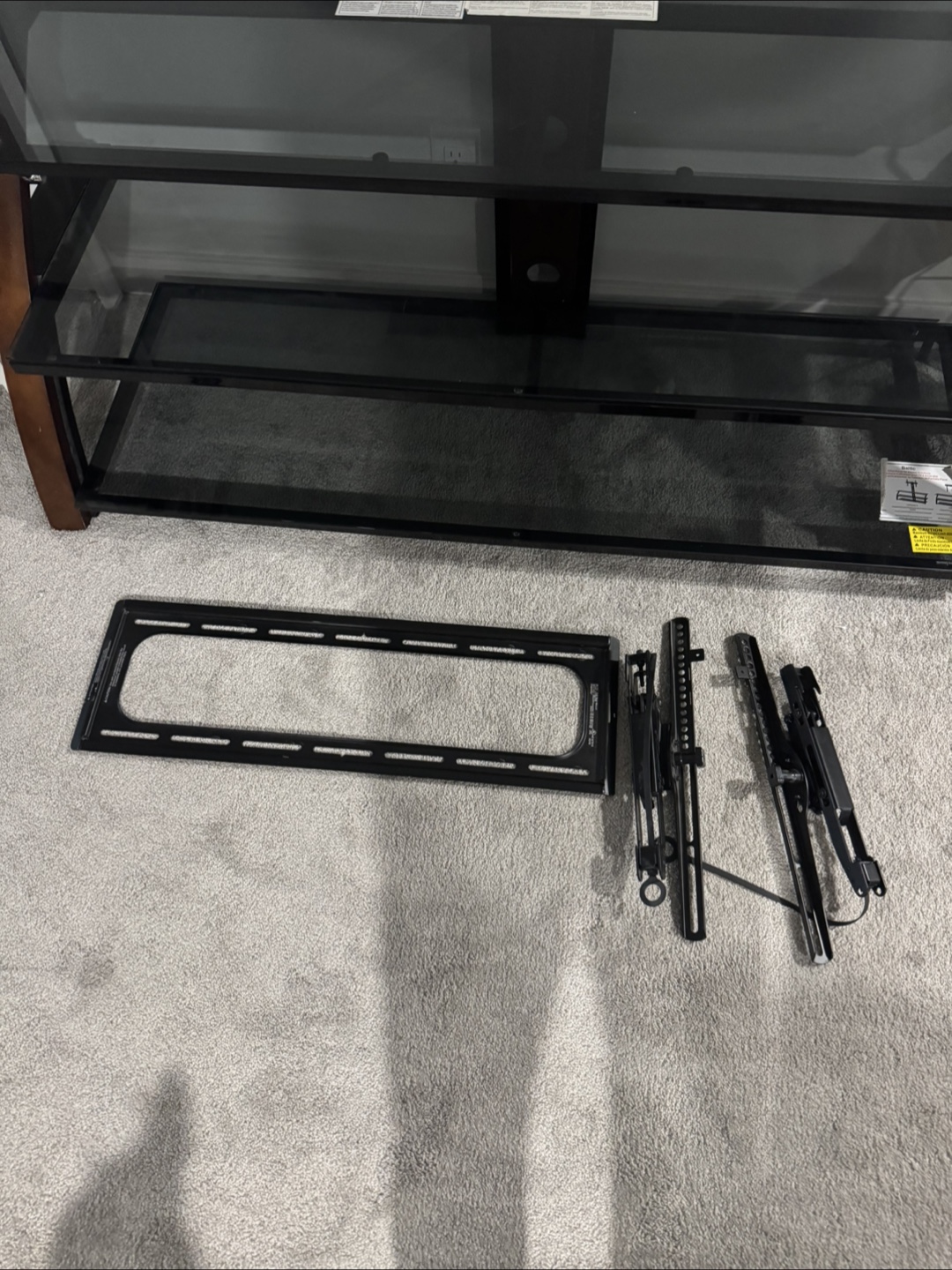 Glass TV Stand with Wall Mount - photo 4