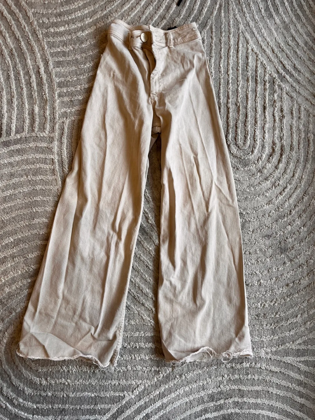 Zara Beige culotte Cargo jeans thumbnail