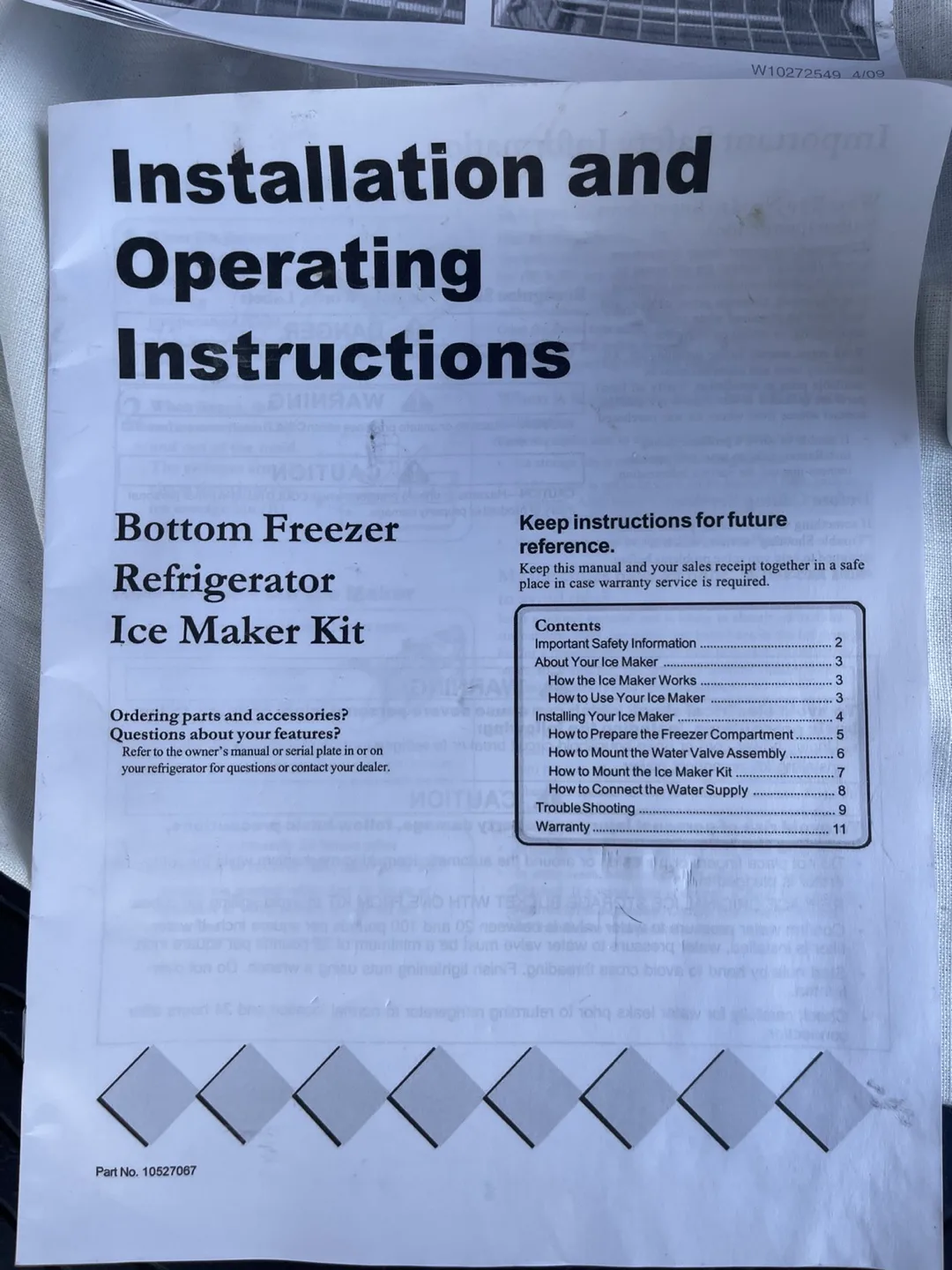 Whirlpool W10261234 Ice Maker Kit image indicator(7)