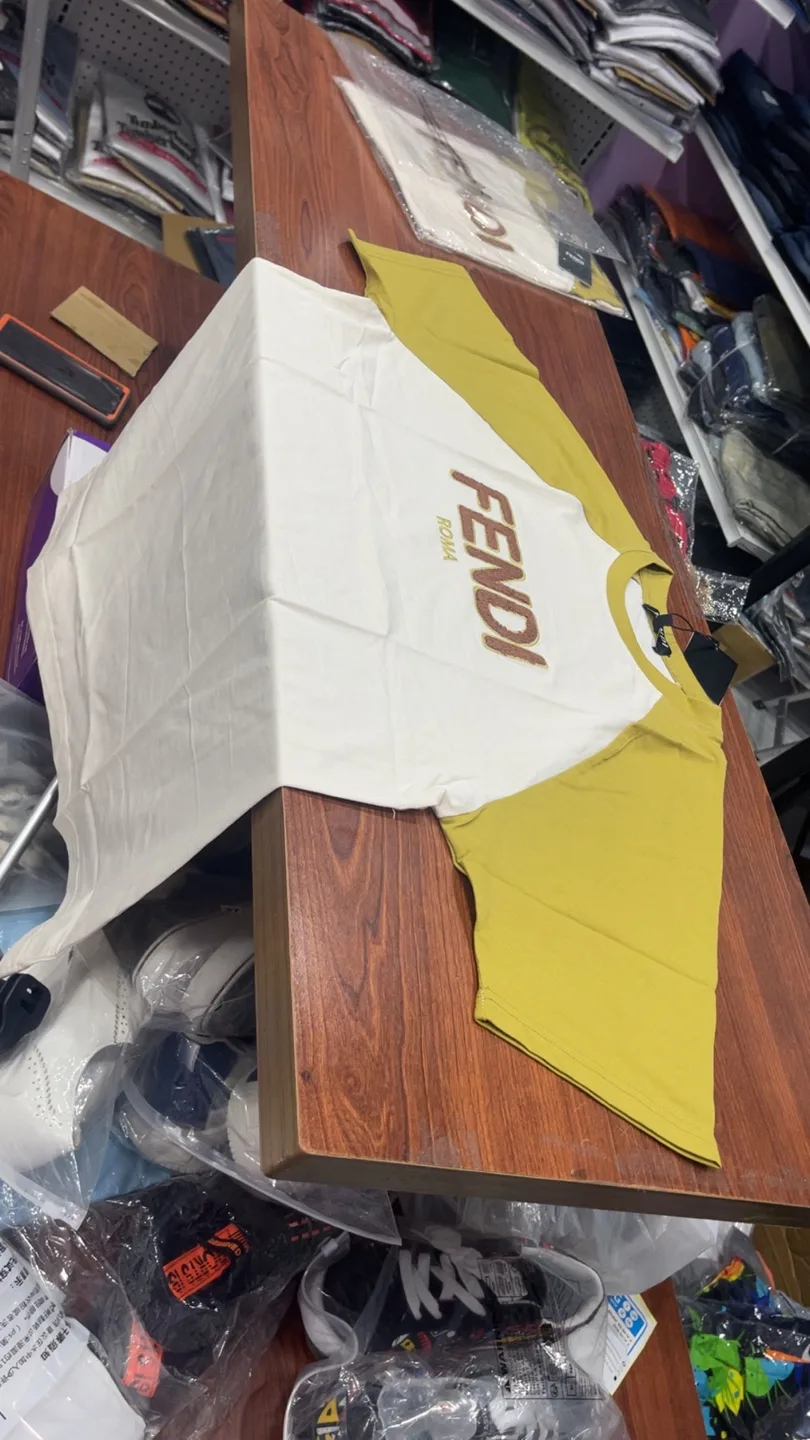 Fendi Roma T-Shirt - Yellow & White, Size M image indicator(2)