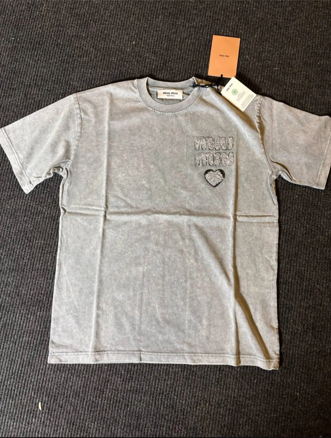 Authentic Miu Miu Grey T-shirt Sizes XL & XXL thumbnail