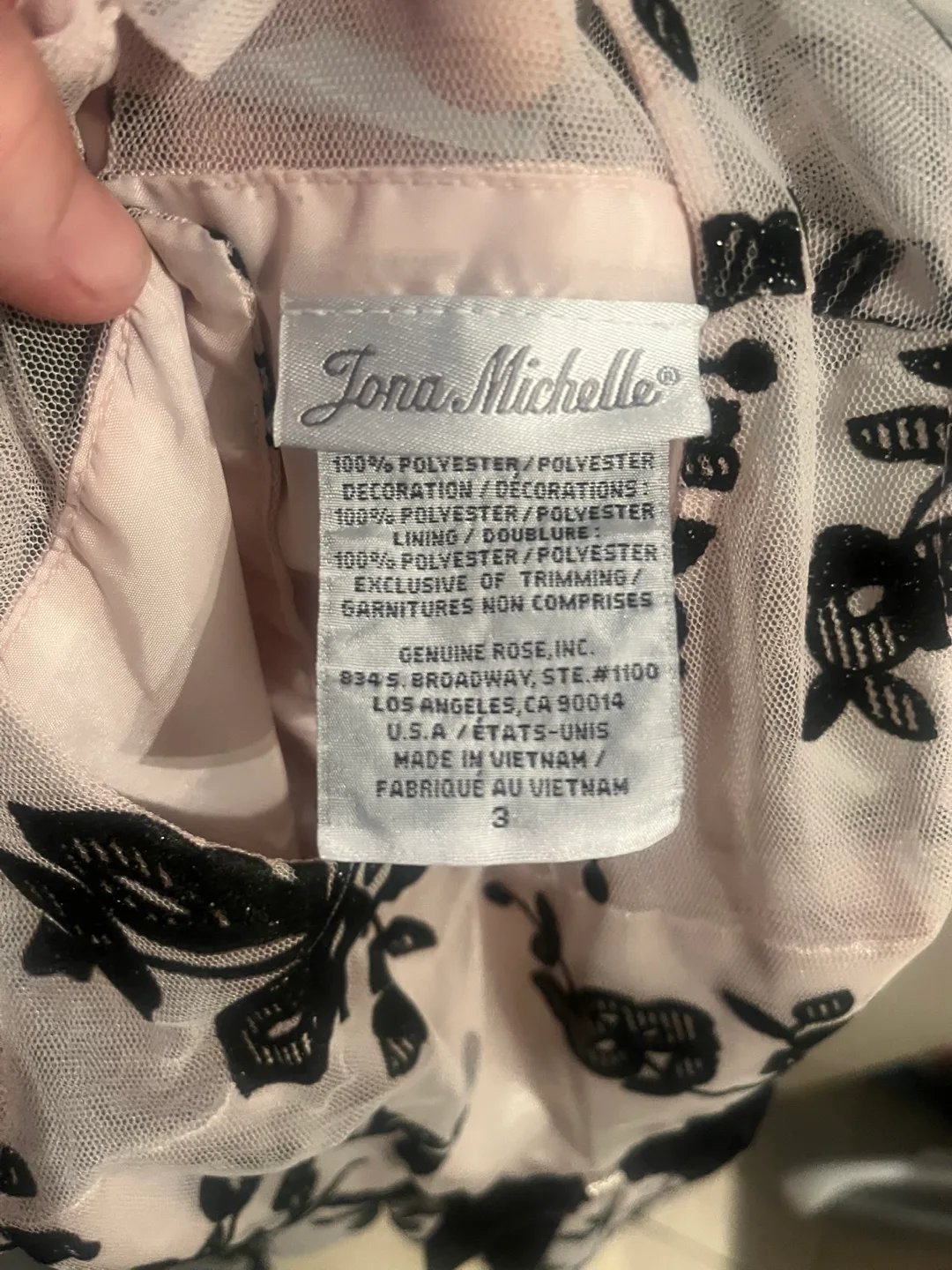 Jona Michelle Girl's Dress - Size 3 image indicator(4)