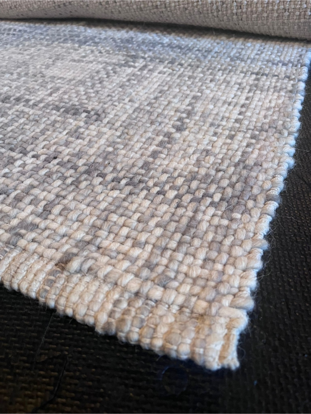 West Elm Heathered Basketweave Wool Rug - Steel - photo 3
