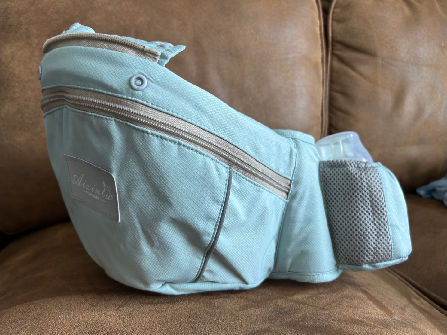 Hip seat Baby Carrier - Light Green - photo 2