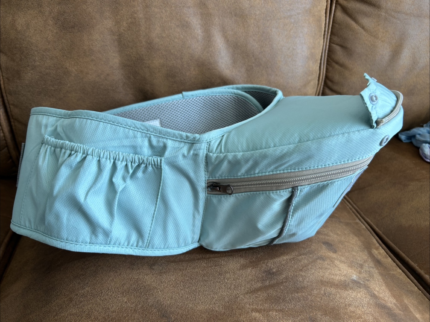 Hip seat Baby Carrier - Light Green - photo 5