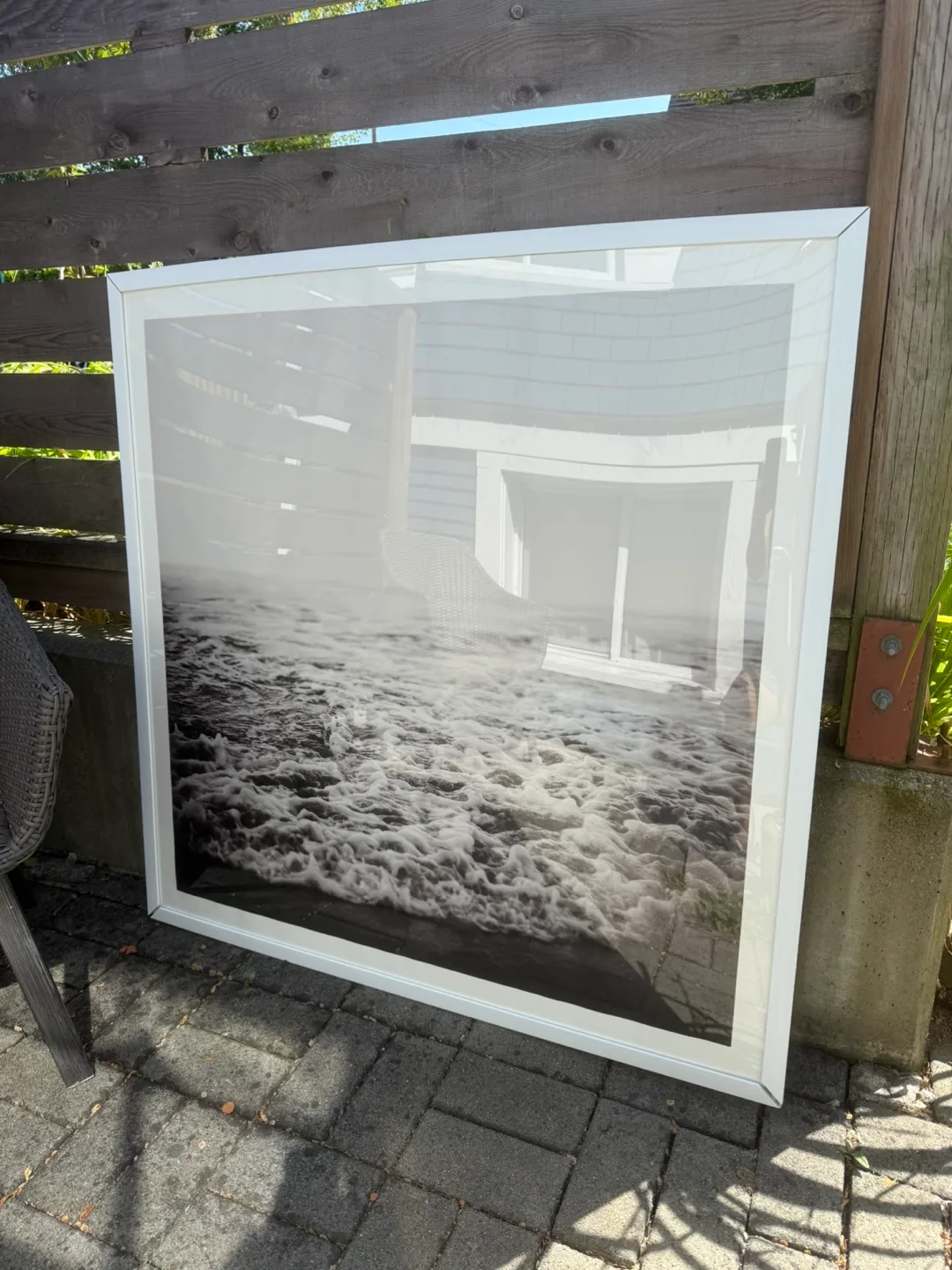 Framed Black & White Ocean Print thumbnail