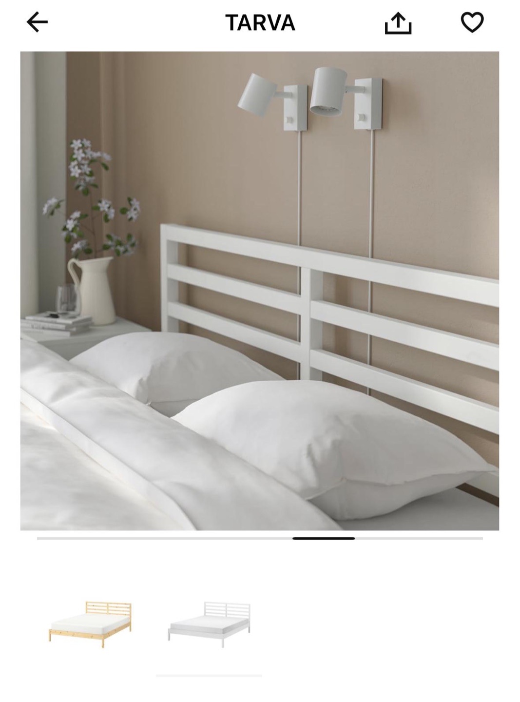 Brand NEW IKEA Tarva Bed Frame - White - photo 4