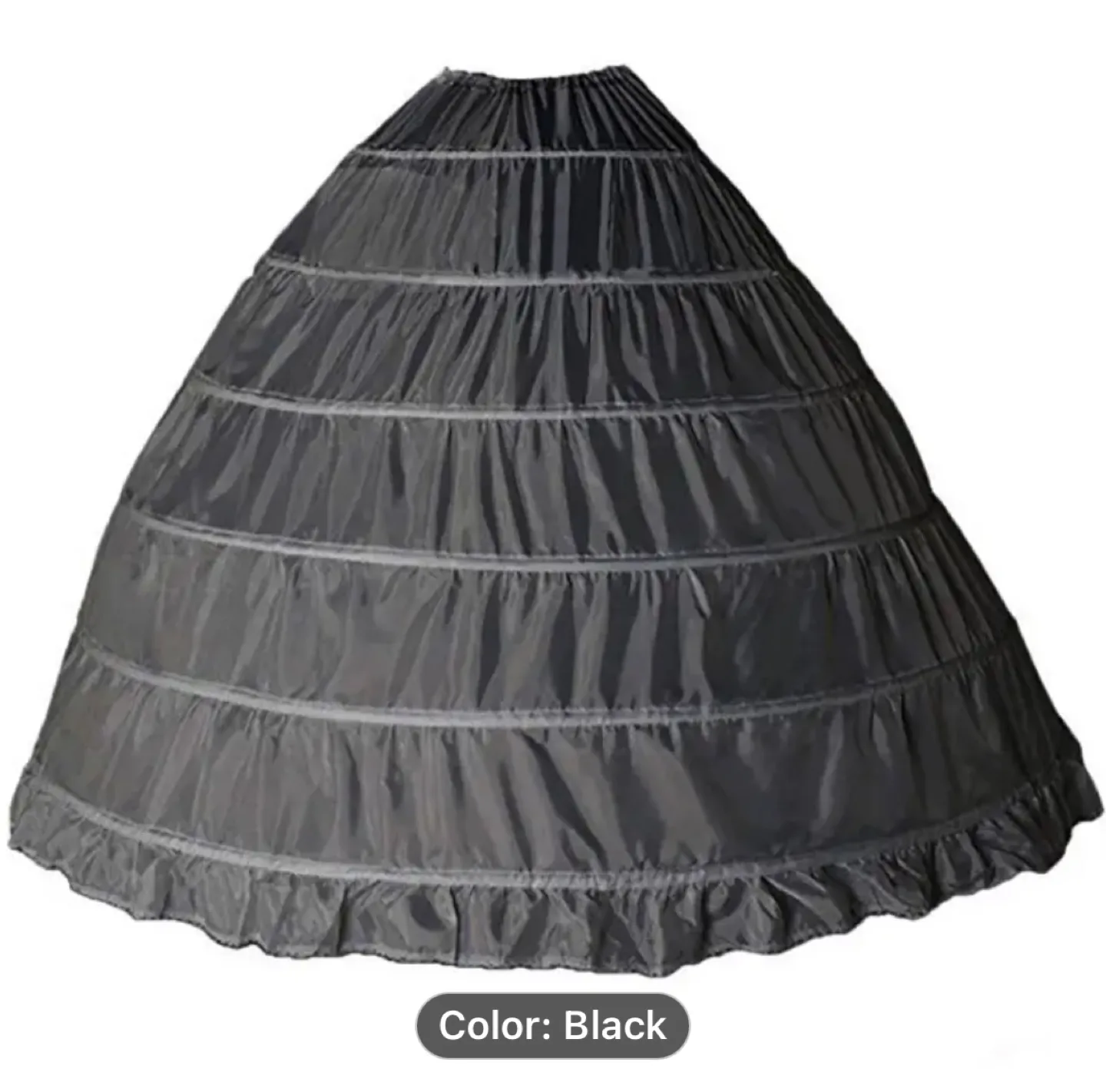 Black Hoop Skirt Petticoat thumbnail