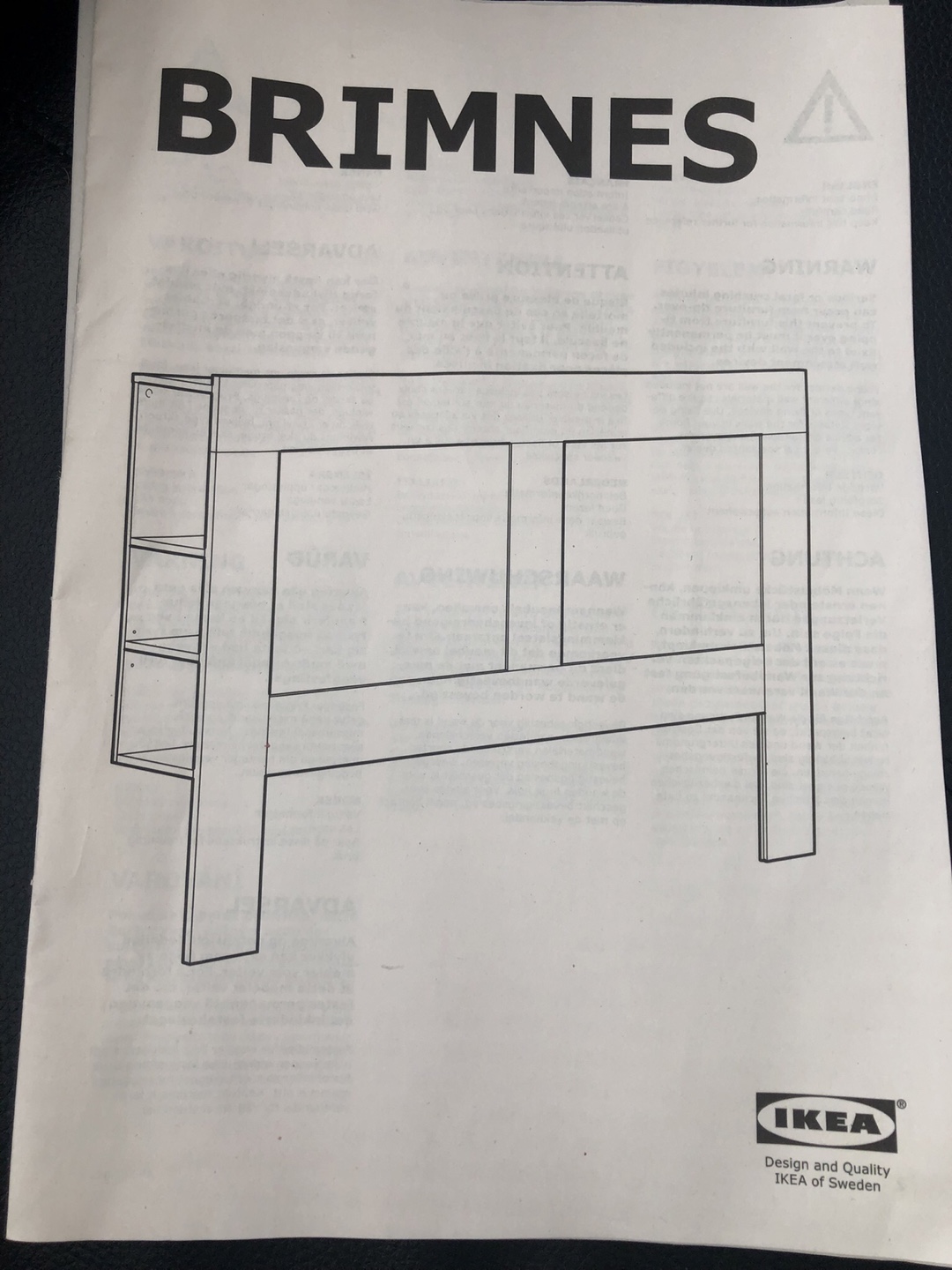 IKEA Brimnes White Bed Frame with Bookshelf & Haugsvar Mattress - photo 2
