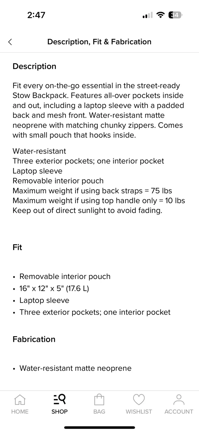 ALO Stow Backpack - Black image indicator(6)