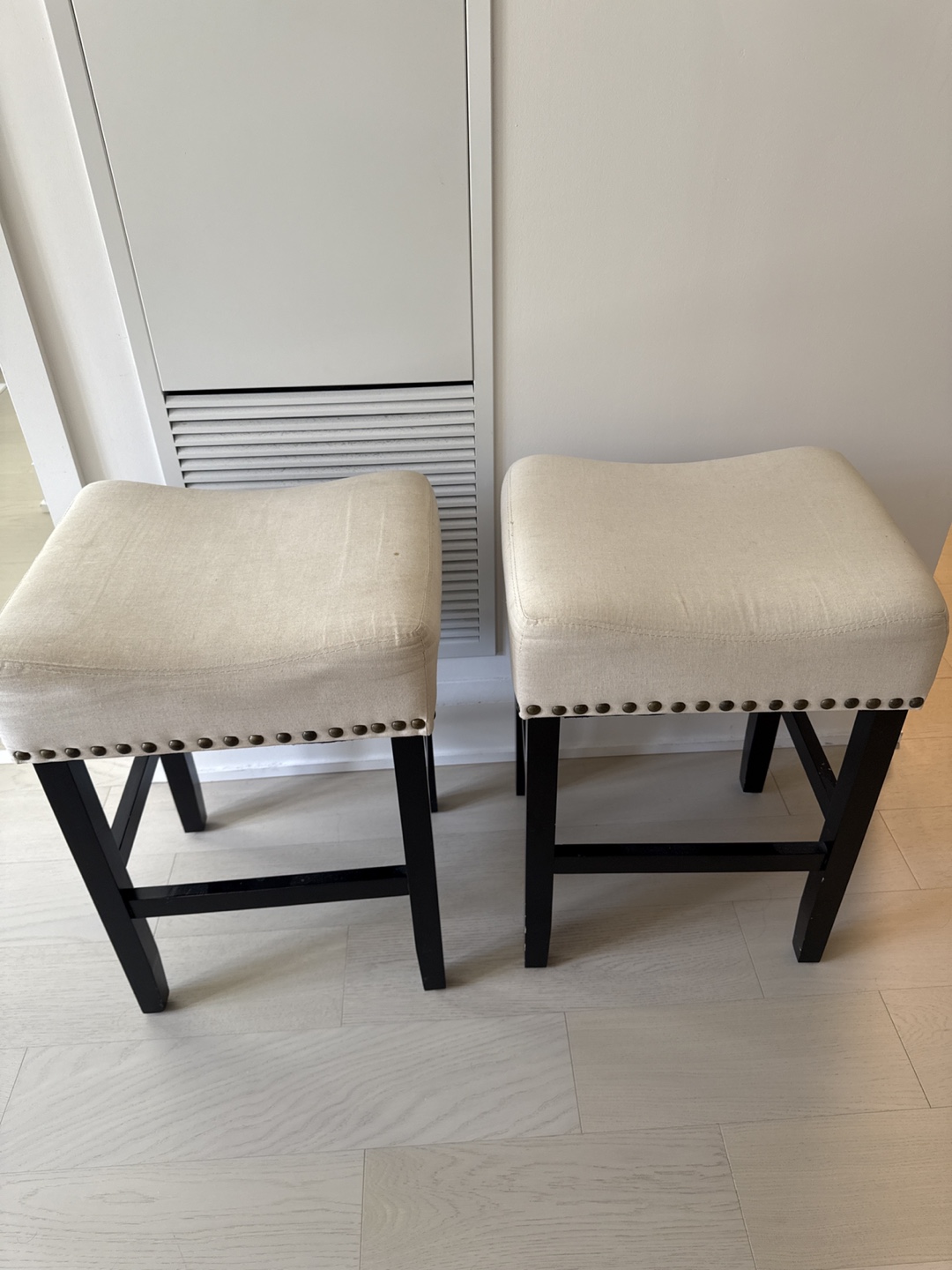 Pair of Upholstered Barstools