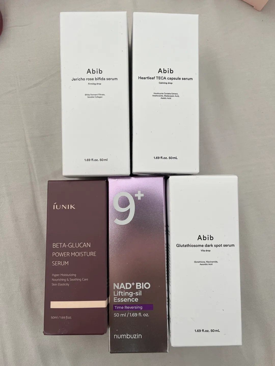 Abib, iUNIK, numbuzin Korean skincare serums thumbnail