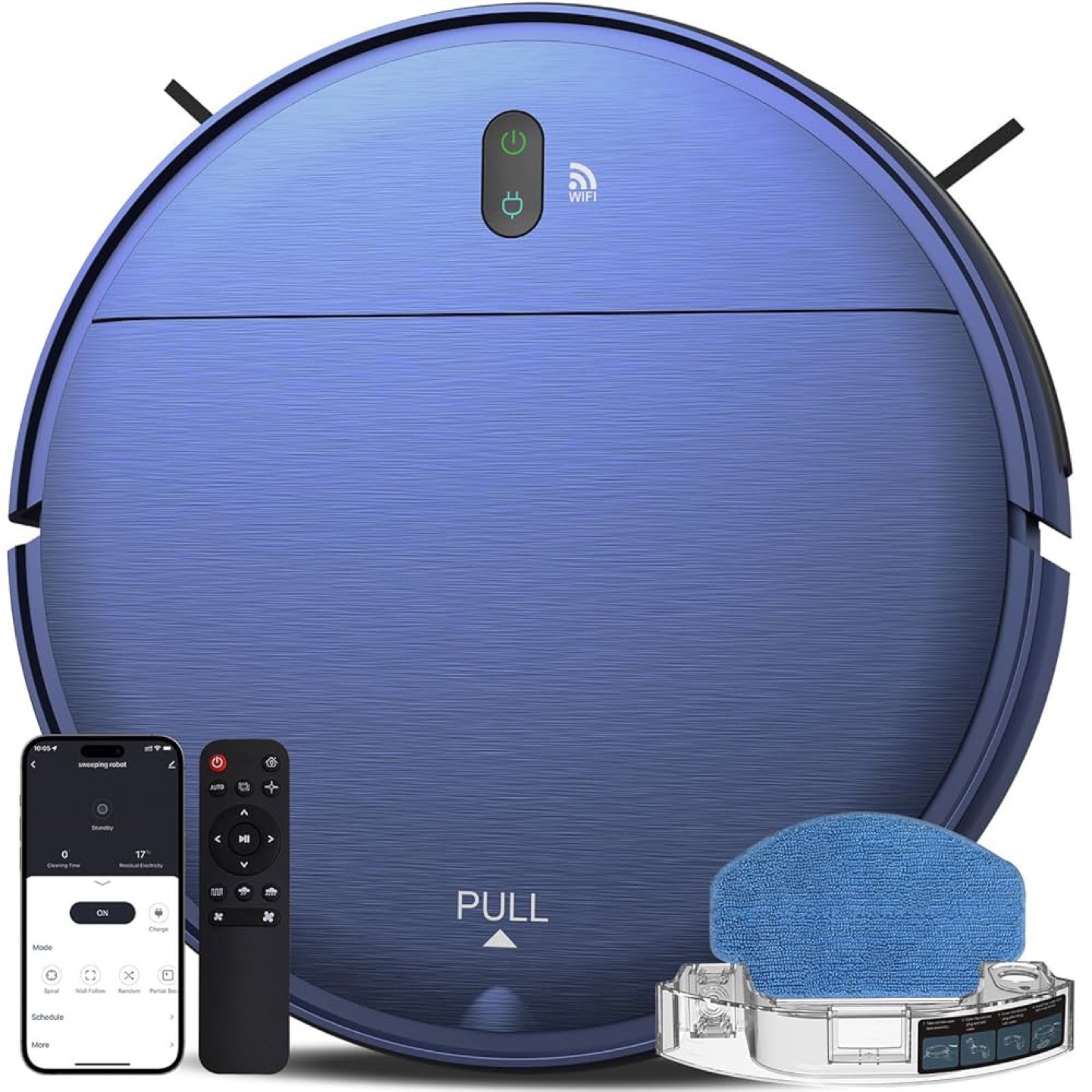 Robot Vacuume and Mop, 2 in 1 Robot with Self Charging, - photo 3