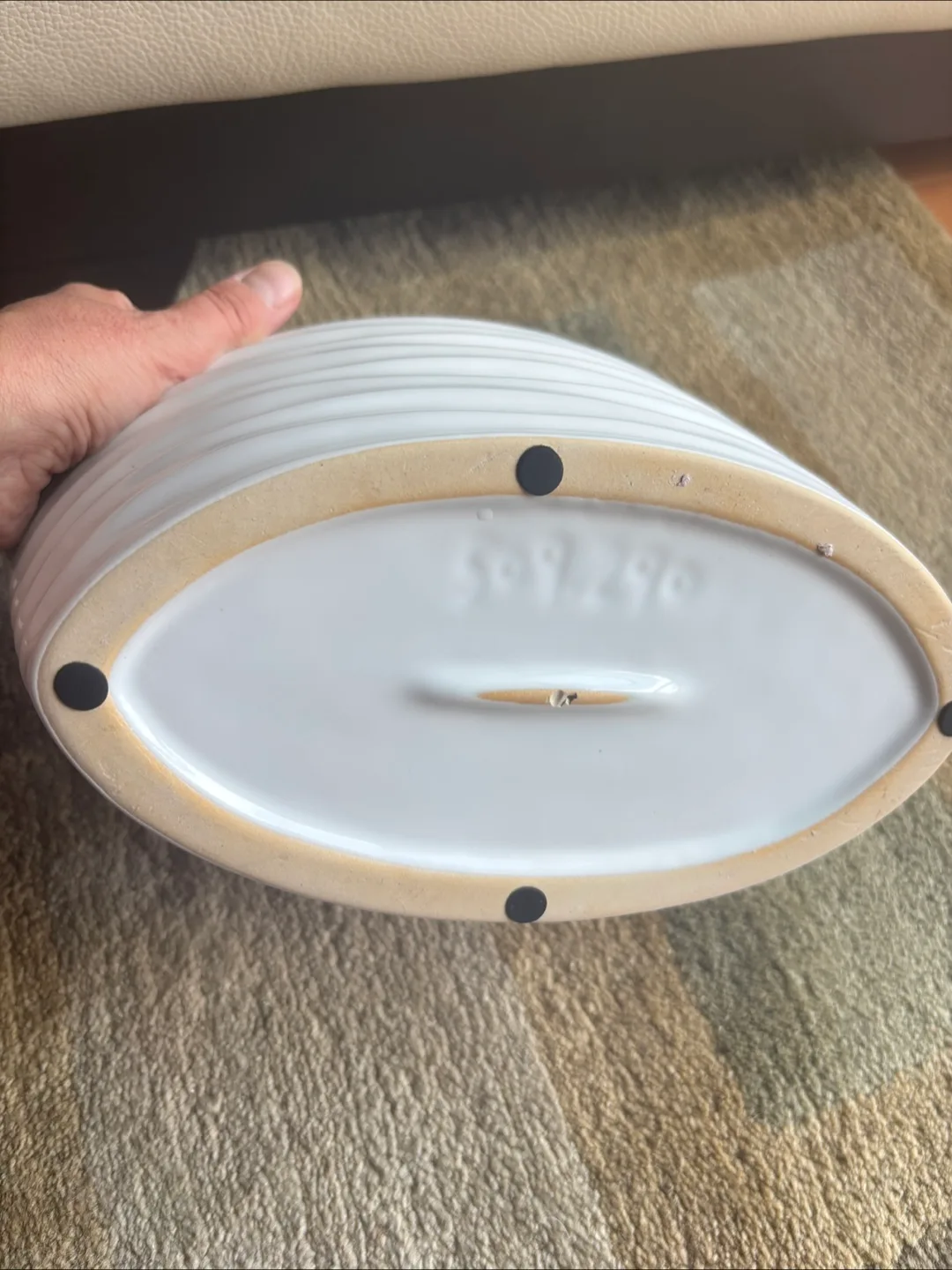 White Ceramic Decorative Bowl image indicator(4)