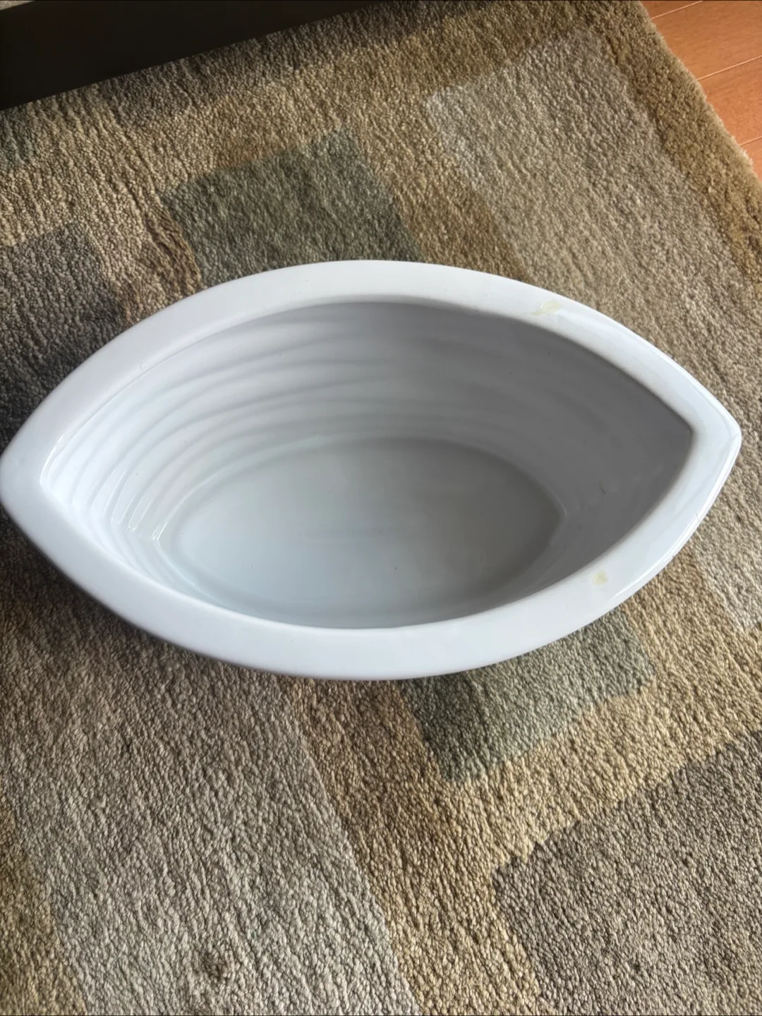 White Ceramic Decorative Bowl image indicator(2)