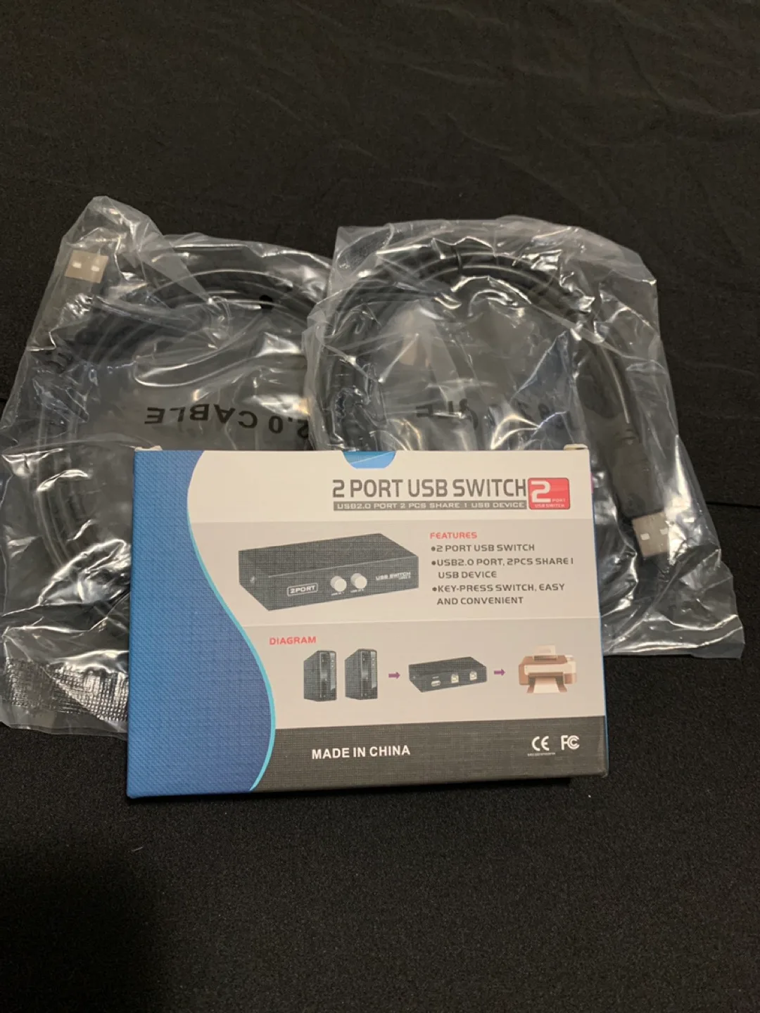 2 Port USB Switch - New in Box thumbnail