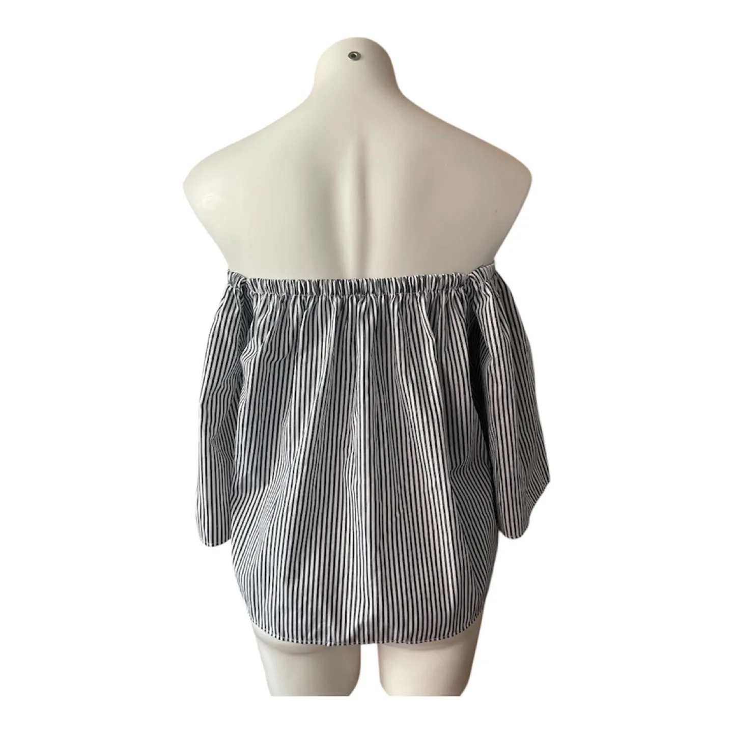 NEW Y2K Off The Shoulder Top Striped Top image indicator(7)