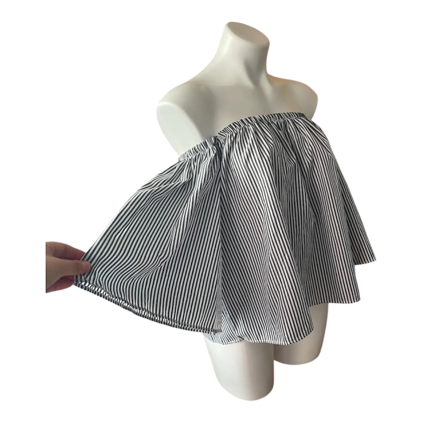 NEW Y2K Off The Shoulder Top Striped Top image indicator(4)