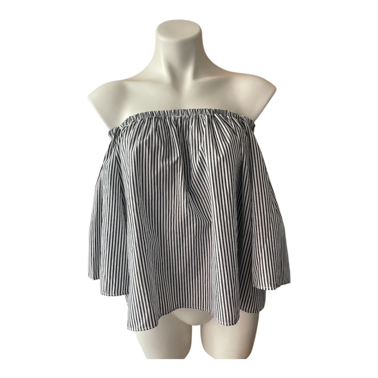 NEW Y2K Off The Shoulder Top Striped Top image indicator(5)