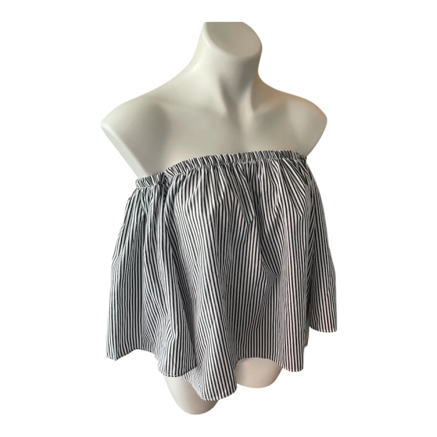 NEW Y2K Off The Shoulder Top Striped Top image indicator(6)