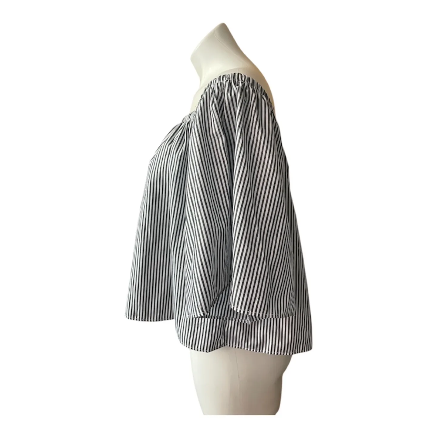 NEW Y2K Off The Shoulder Top Striped Top image indicator(9)