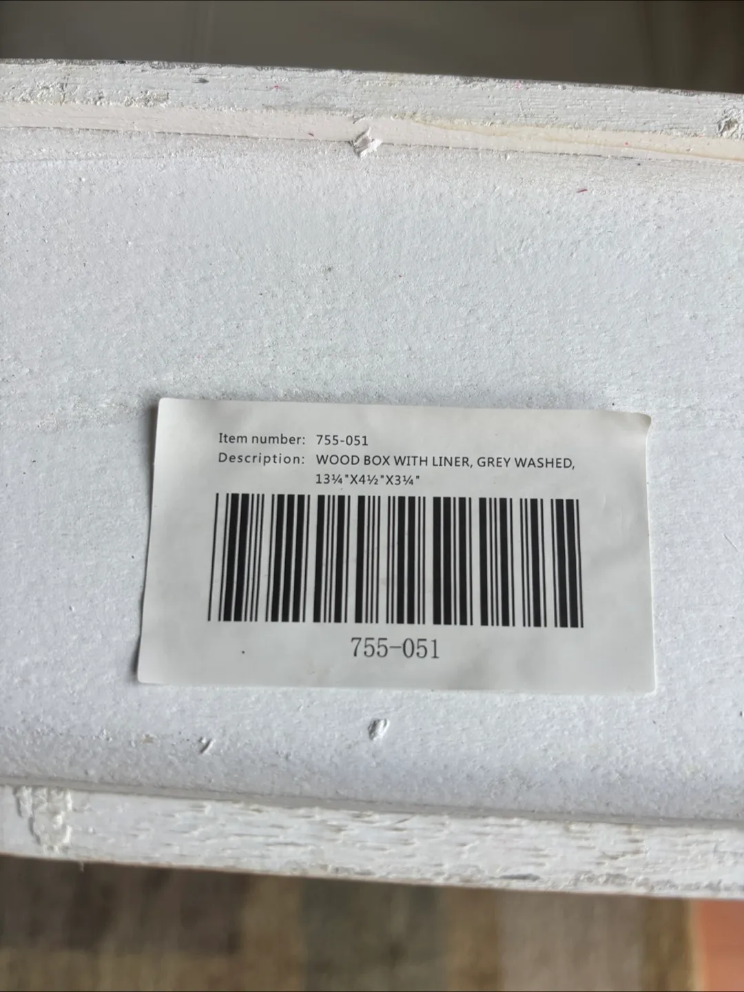 Wood Box with Liner, Grey Washed image indicator(4)