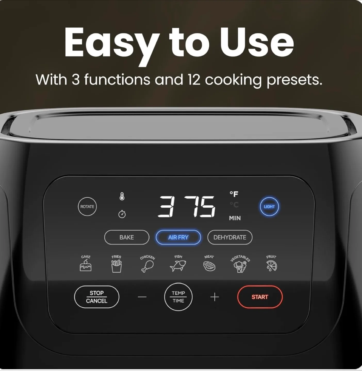 Chefman 10 Qt Air Fryer Oven image indicator(3)