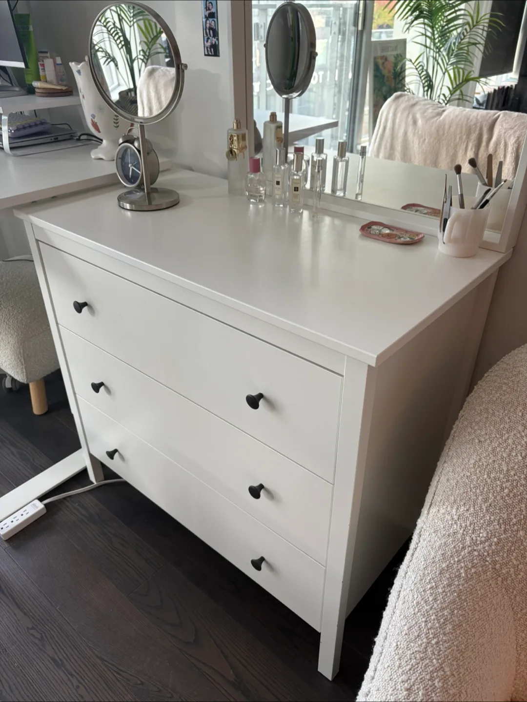 IKEA Hemnes White 3-Drawer Dresser thumbnail