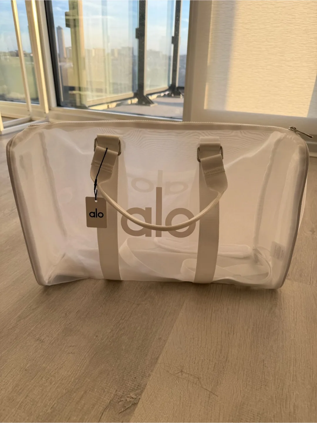Alo Yoga Sheer Duffle Bag - Black/White thumbnail