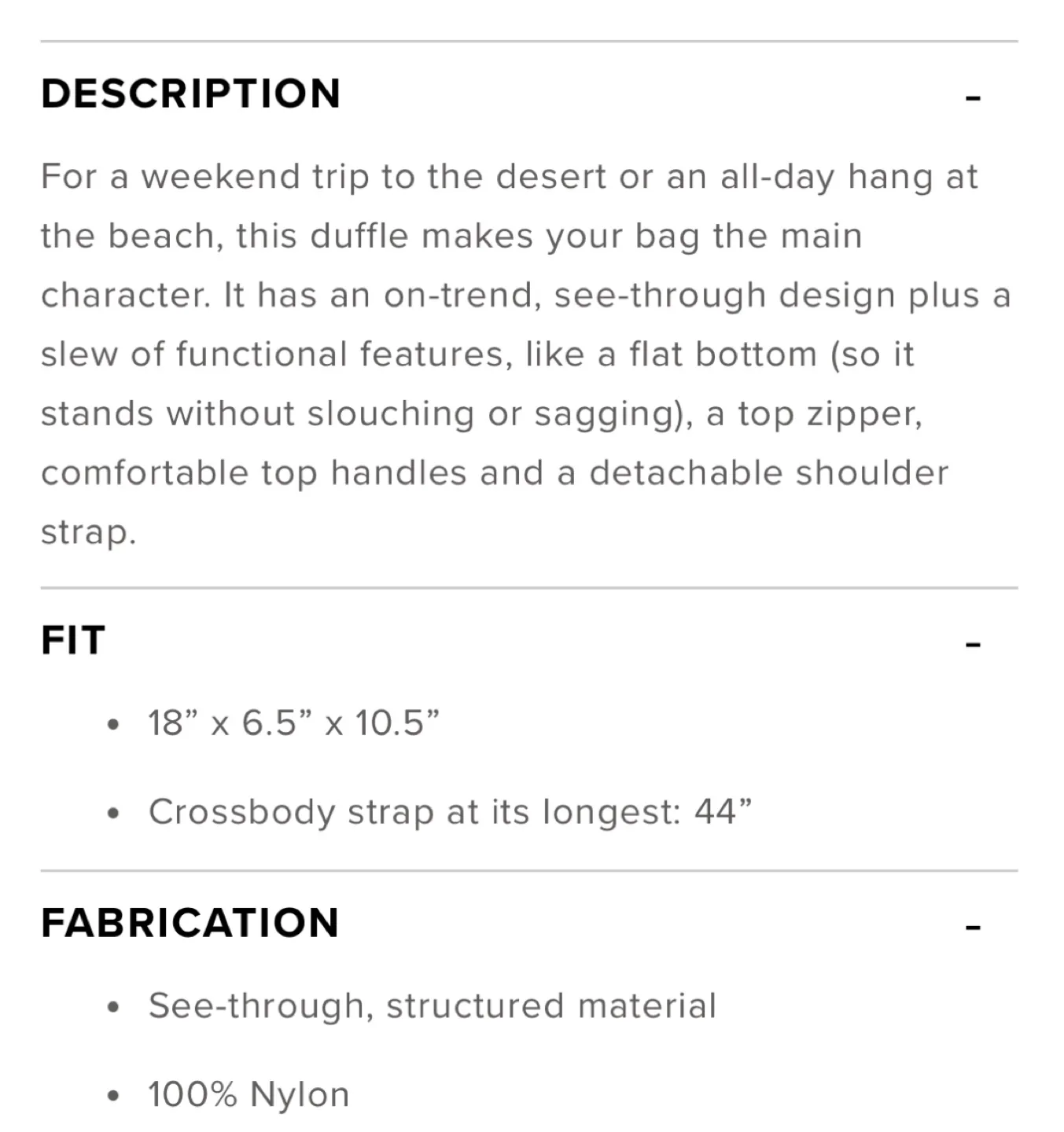 Alo Yoga Sheer Duffle Bag - Black/White image indicator(5)