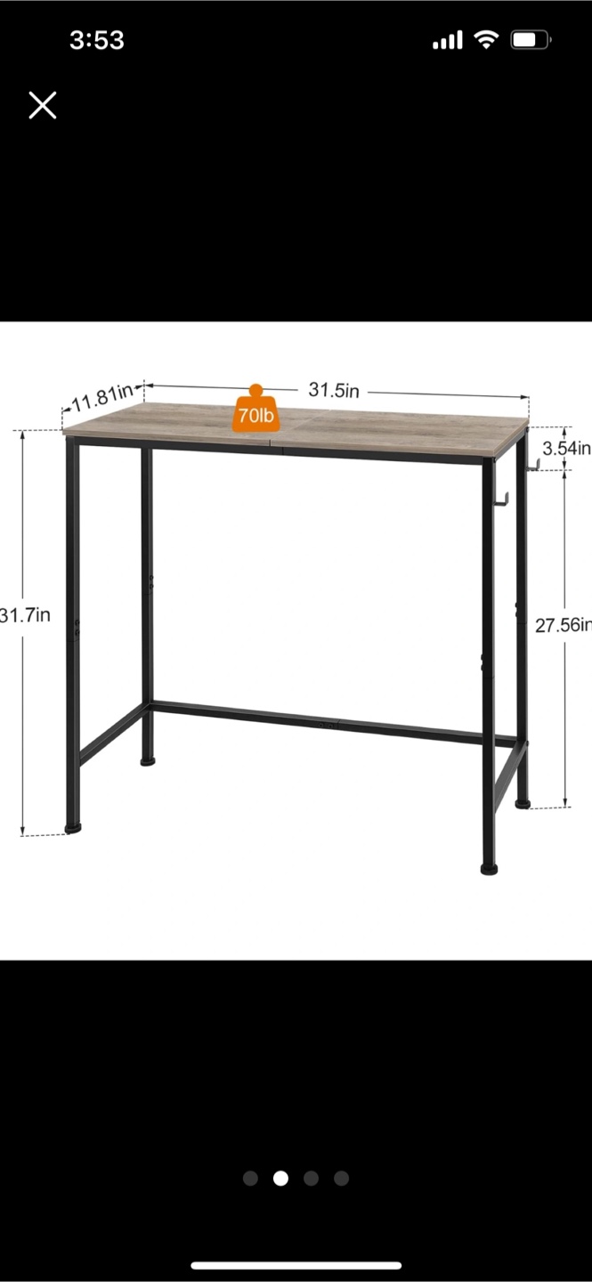 Wood & Metal Console/Hall Table - photo 2