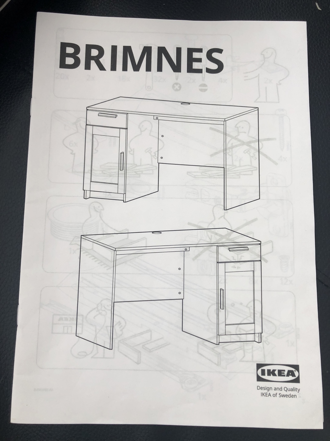 IKEA Brimnes | White Office Desk & Cabinet - photo 3