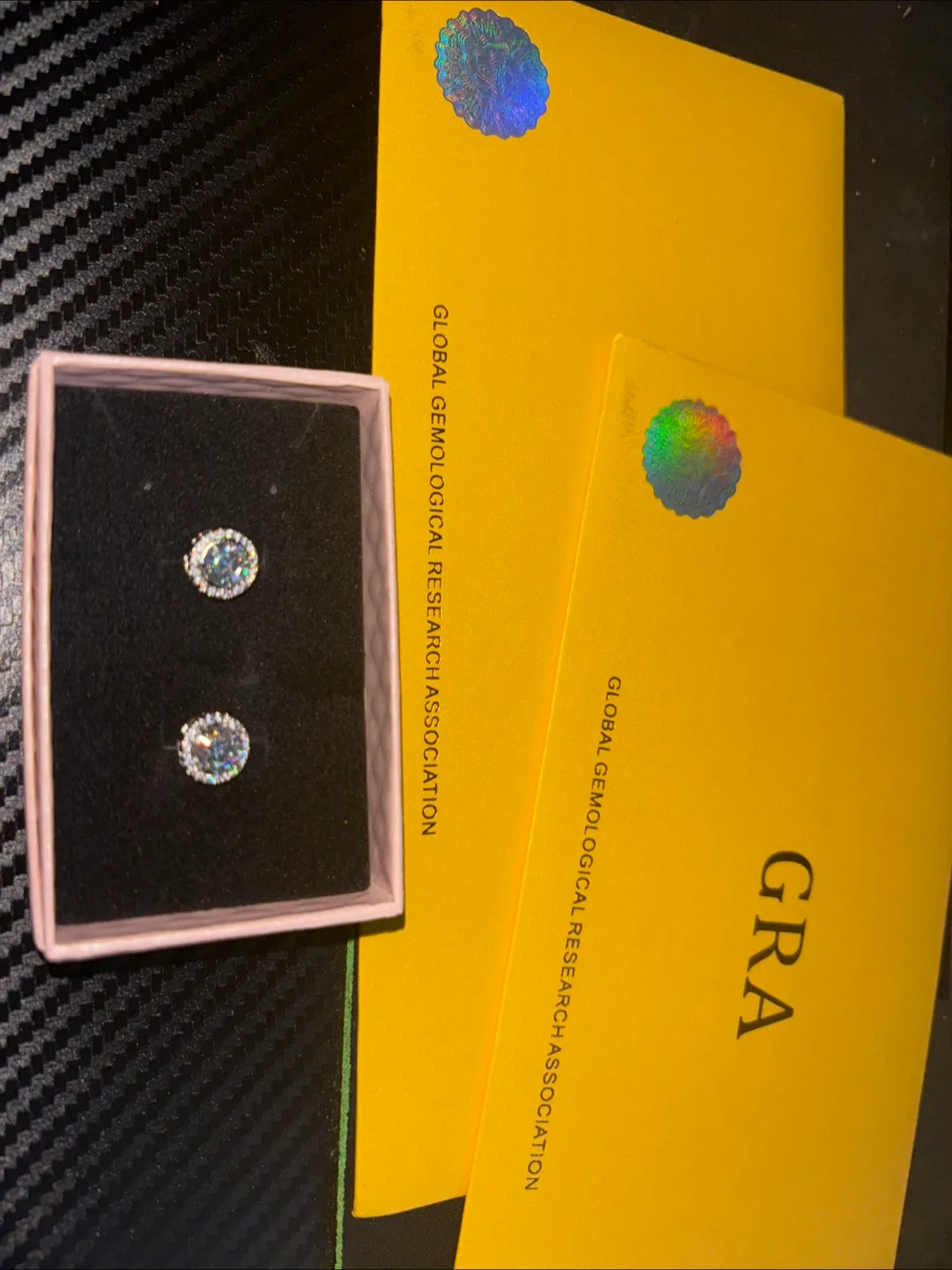 GRA Moissanite Stud Earrings - New thumbnail