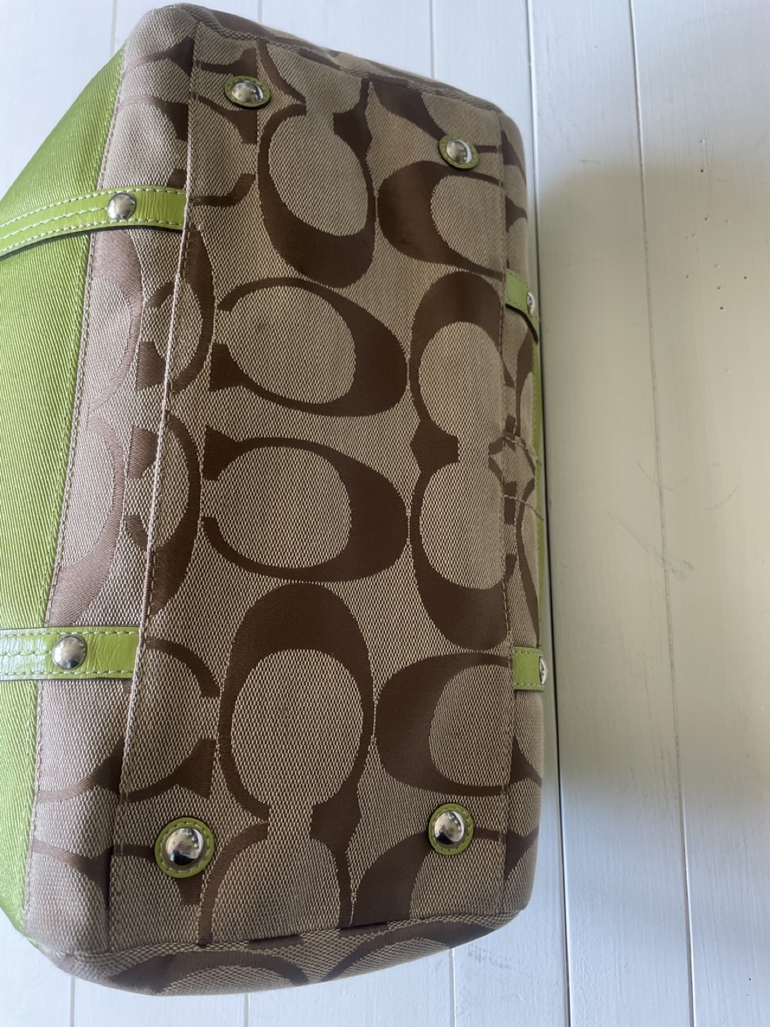 Coach Handbag - Green & Brown - photo 3