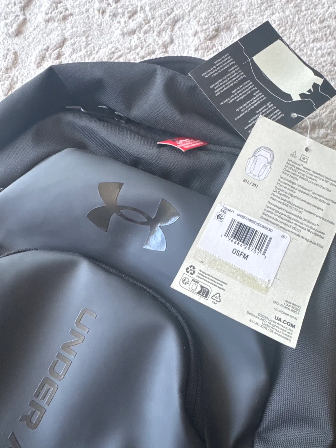 Under Armour Unisex Hustle 5.0 Backpack - Black image indicator(2)